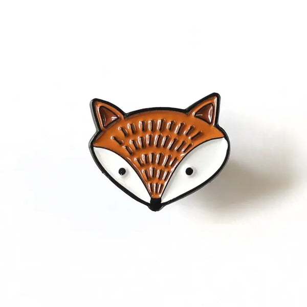 Épingle Émaillée Visage de Renard Mignon