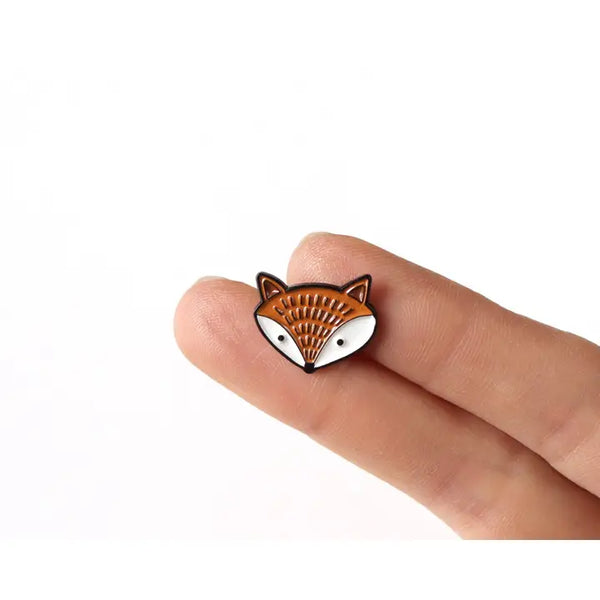 Épingle Émaillée Visage de Renard Mignon