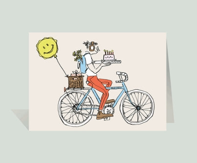 Carte de souhait Vélo anniversaire