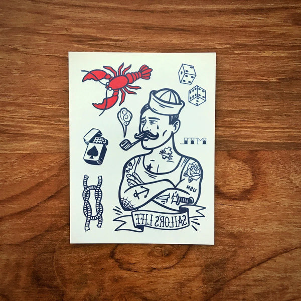 Tatouages temporaires - L'homme de la mer