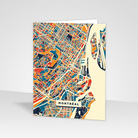 Carte de souhait géographique Chroma Montréal