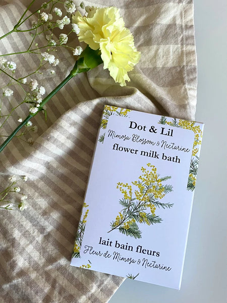 Sachet Lait pour le bain Fleur de mimosa et nectarine