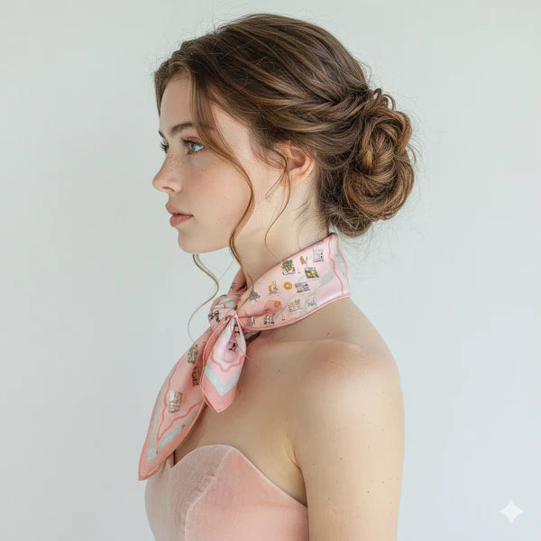 Foulard Carte de Montréal - Mili Mila × Liligraffiti