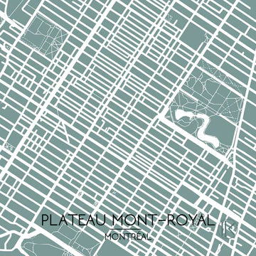 Icône représentant le quartier Plateau Mont-Royal, célébrant la culture unique de Montréal.