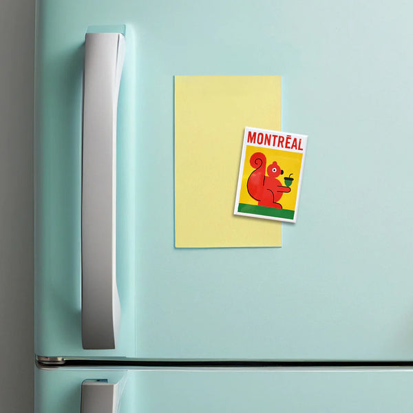 Aimant avec un écureuil mignon, idéal pour tenir des notes et des photos, avec une forte puissance magnétique.