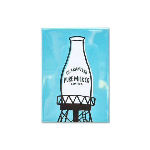 Aimant rectangulaire puissant avec l'inscription 'Pur Milk', mettant en valeur ses propriétés magnétiques fortes.