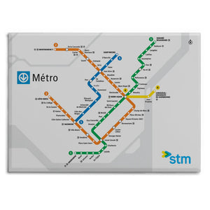 Aimant Plan du Métro blanc