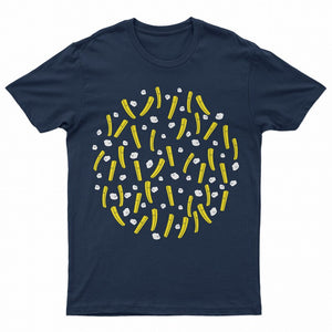 T-shirt illustration Poutine bleu - Magasin Général
