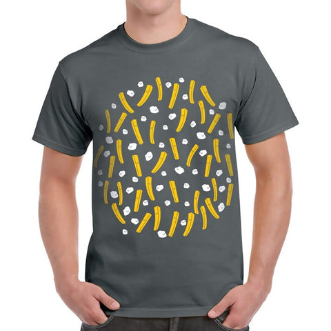 T-shirt illustration Poutine gris