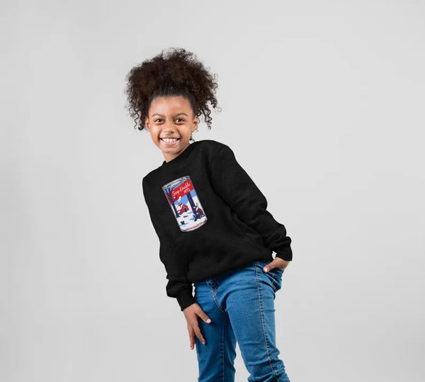 Coton ouater pour enfant noir Canne de sirop d'érable