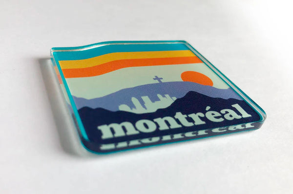 Aimant Rétro en acrylique de Montréal