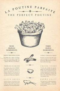 Affiche vintage LA RECETTE DE LA POUTINE PARFAITE