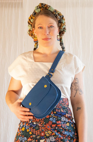 Ceinture pochette Amaru Royal en cuir recyclé