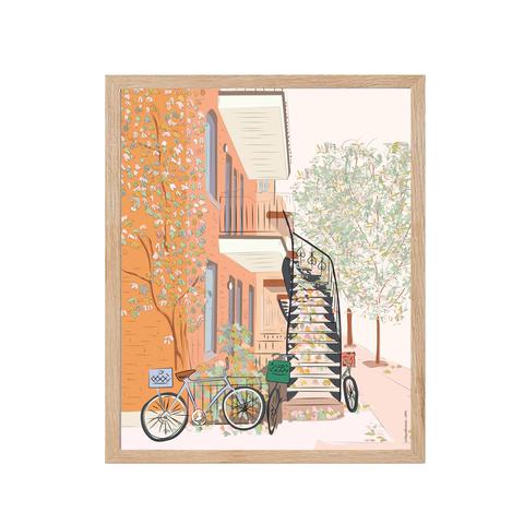 Affiche Montréal -Bicyclette automnale