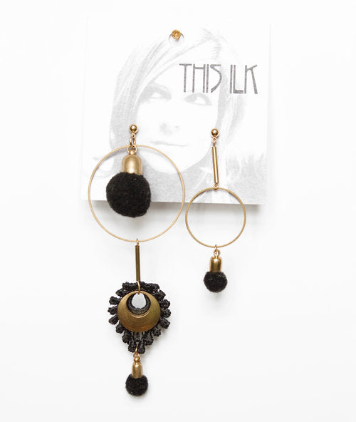 Boucles d'oreilles Artillery noir