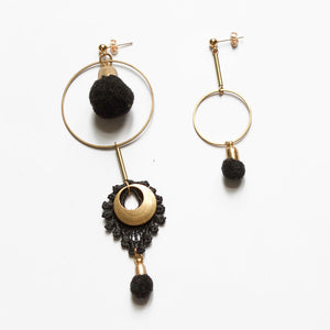 Boucles d'oreilles Artillery noir