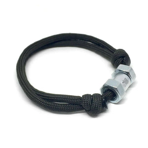 BRA315 - Bracelet en corde de nylon noir