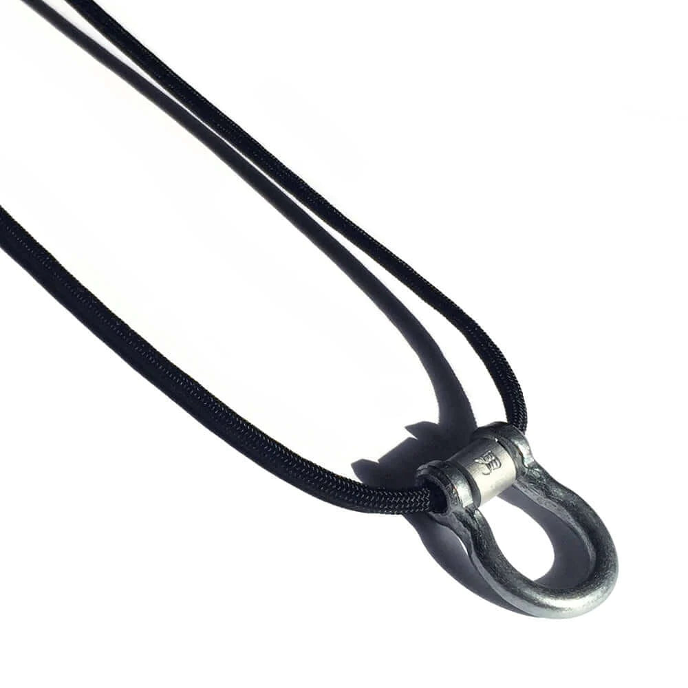 COL313 - Collier manille en corde noir
