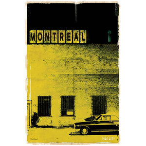 Affiche Montréal Vice city I -jaune