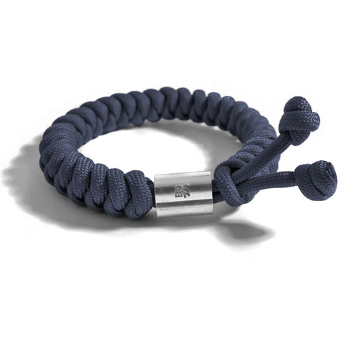BRA303 - Bracelet en corde tressée bleu