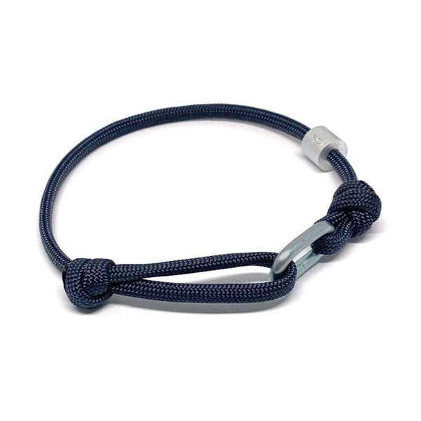 BRA310 - Bracelet en corde avec maillon bleu