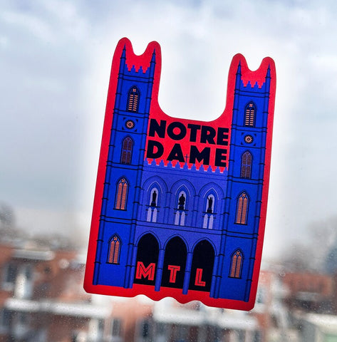 Sticker Notre-Dame de Montréal, autocollant vinyle