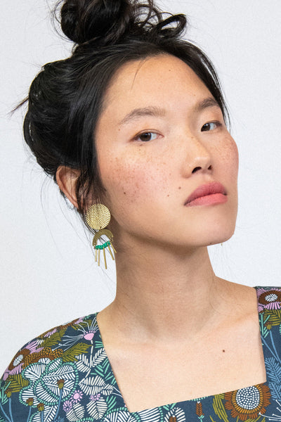 Boucles d'oreilles Marsala Vert