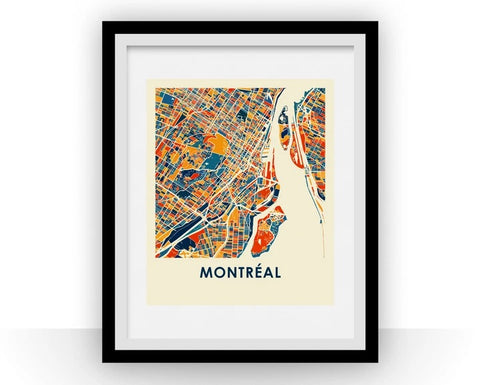 Affiche I LIKE MAP couleur