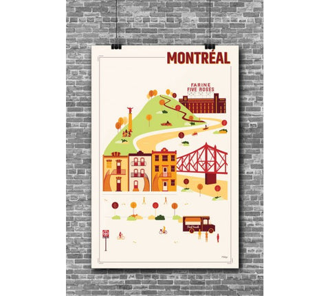 Affiche Vue de Montréal