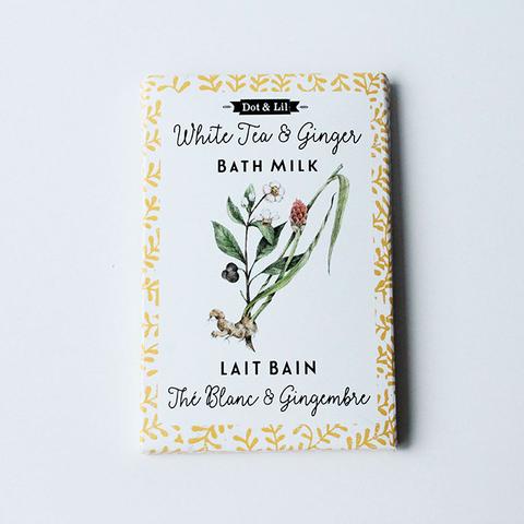 Sachet lait bain Fleurs Thé Blanc & Gingembre